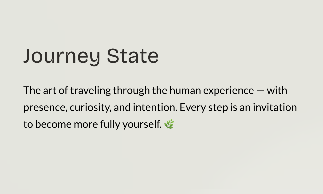 JOURNEY STATE